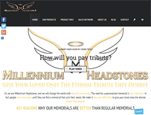 Tablet Screenshot of millenniumheadstones.com